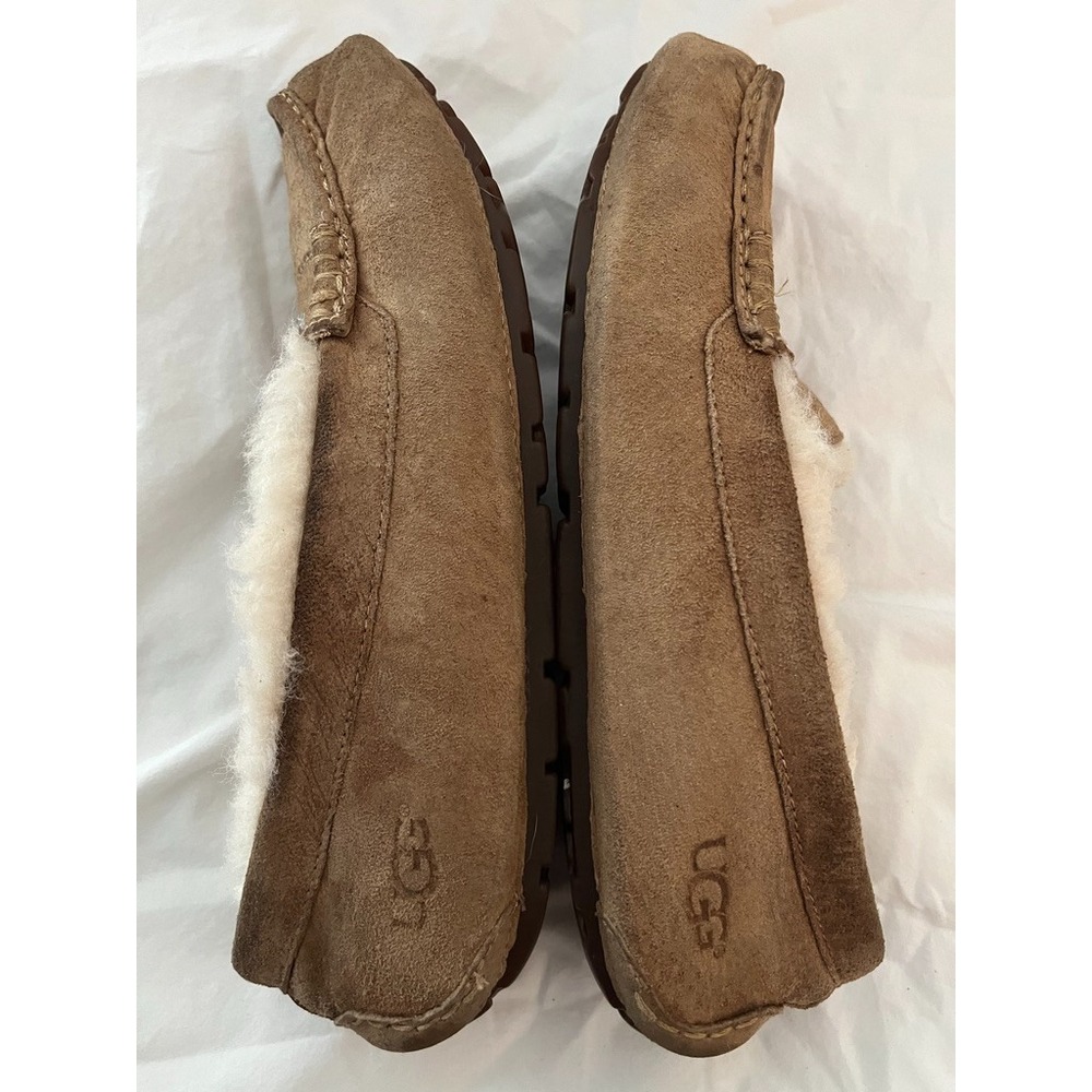 UGG Womens Sz 8 Tan Casual Slip On Moccasin Slippers Violette Sparkle - Picture 5 of 9